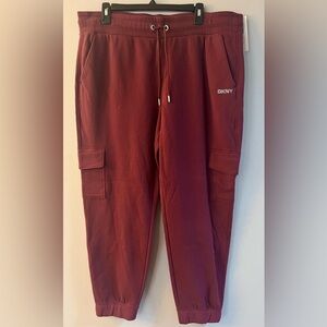 🆕 -DKNY Sport Women’s  Crimson Cargo Pants